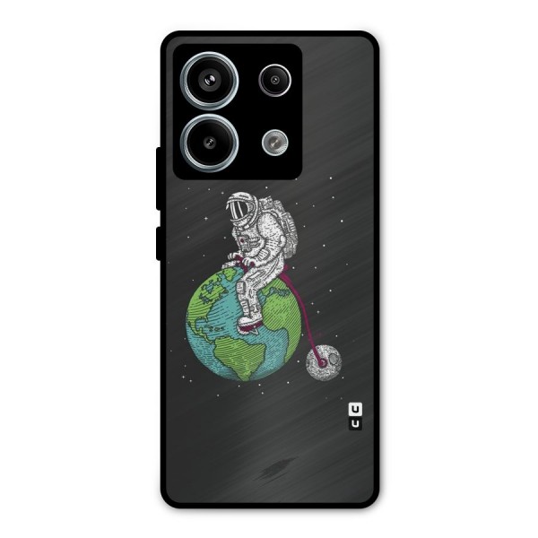 Earth Space Doodle Metal Back Case for Redmi Note 13 Pro 5G