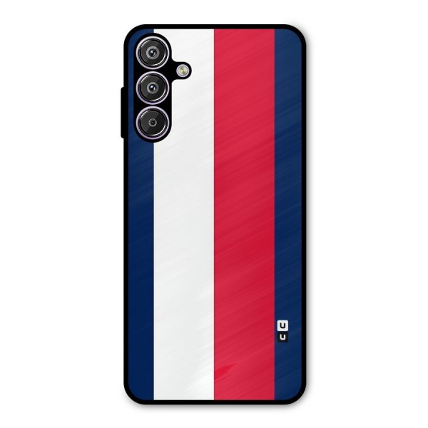 Electric Colors Stripe Metal Back Case for Galaxy F15