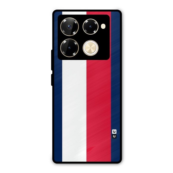 Electric Colors Stripe Metal Back Case for Infinix Note 40 Pro