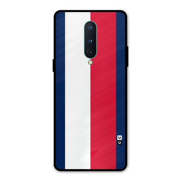Electric Colors Stripe Metal Back Case for OnePlus 8