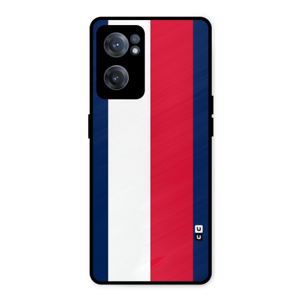 Electric Colors Stripe Metal Back Case for OnePlus Nord CE 2 5G