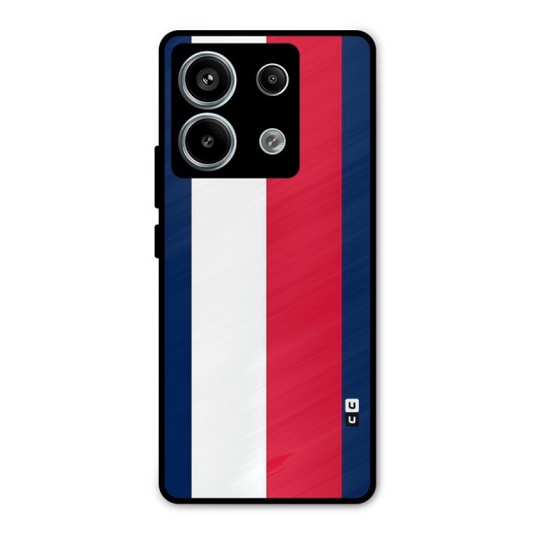 Electric Colors Stripe Metal Back Case for Redmi Note 13 Pro 5G