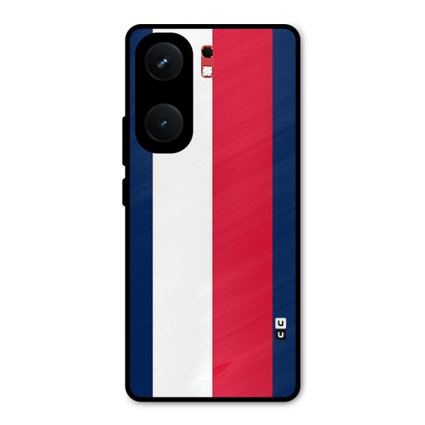 Electric Colors Stripe Metal Back Case for iQOO Neo 9 Pro