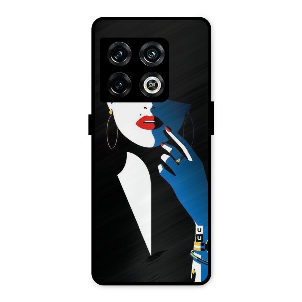 Elegant Woman Metal Back Case for OnePlus 10 Pro 5G