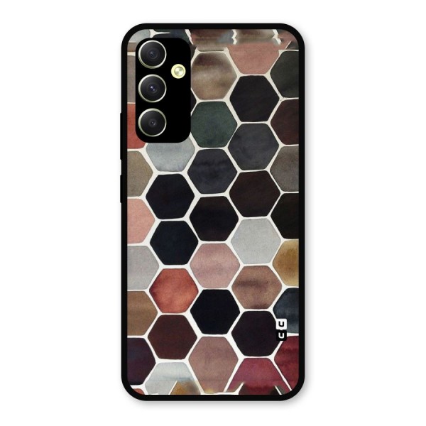 Elite Pastel Hexagons Metal Back Case for Galaxy A34