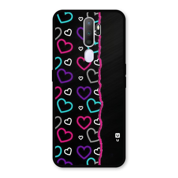 Empty Hearts Metal Back Case for Oppo A9 (2020)