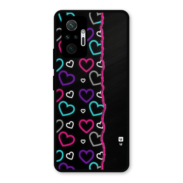 Empty Hearts Metal Back Case for Redmi Note 10 Pro