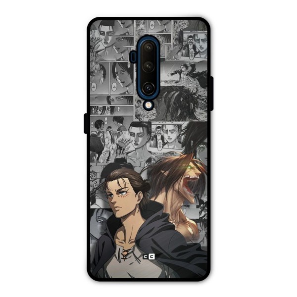 Eren Yeager Manga Metal Back Case for OnePlus 7T Pro