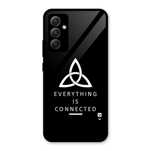 Everything is Connected Typography Glass Back Case for Galaxy A34