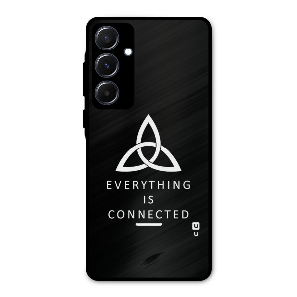 Everything is Connected Typography Metal Back Case for Galaxy A55