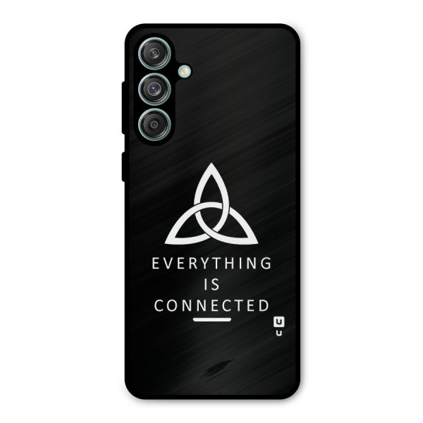Everything is Connected Typography Metal Back Case for Galaxy M55 5G