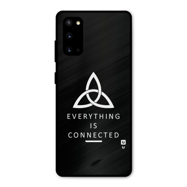 Everything is Connected Typography Metal Back Case for Galaxy S20