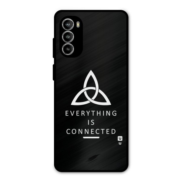 Everything is Connected Typography Metal Back Case for Moto G52