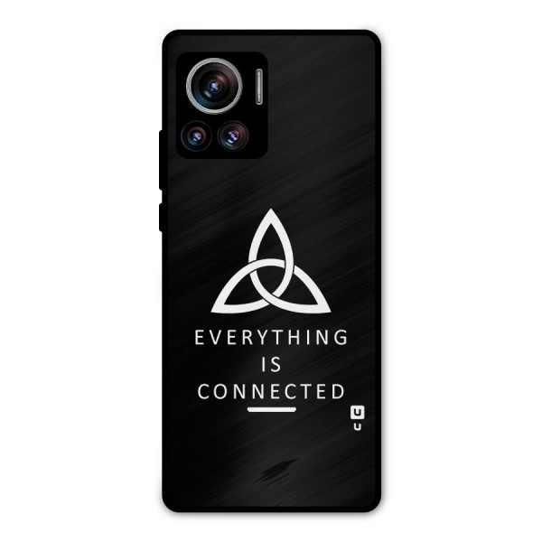 Everything is Connected Typography Metal Back Case for Motorola Edge 30 Ultra