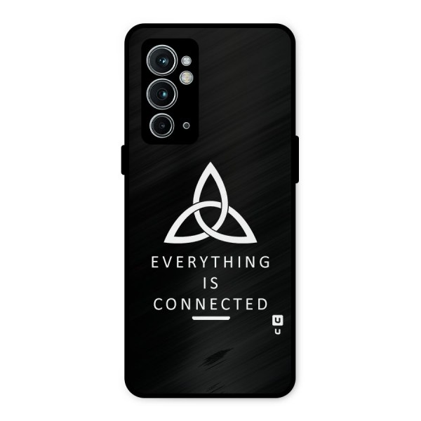 Everything is Connected Typography Metal Back Case for OnePlus 9RT 5G