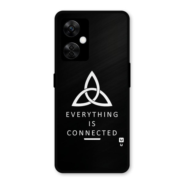Everything is Connected Typography Metal Back Case for OnePlus Nord CE 3 Lite
