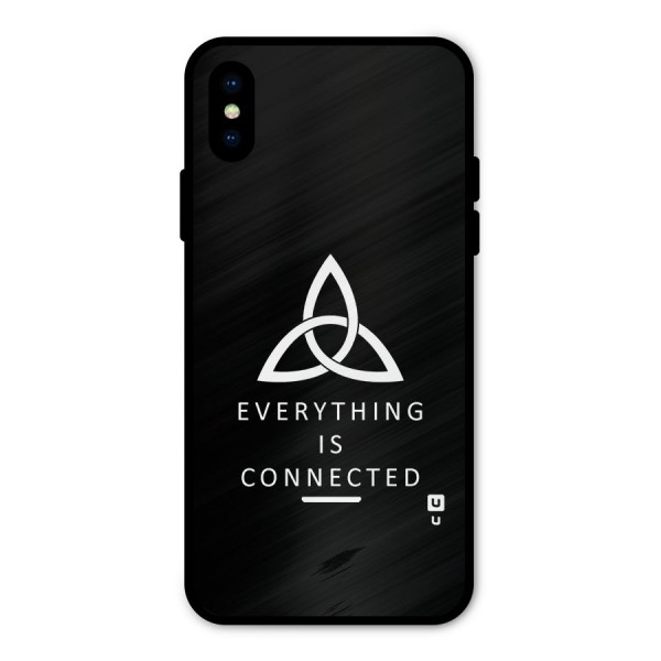 Everything is Connected Typography Metal Back Case for iPhone X