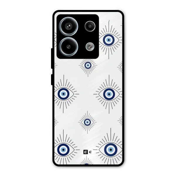 Evil Eye Wall Metal Back Case for Redmi Note 13 Pro 5G