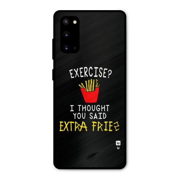 Extra Fries Metal Back Case for Galaxy S20