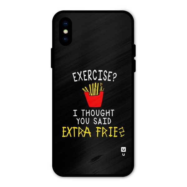 Extra Fries Metal Back Case for iPhone X
