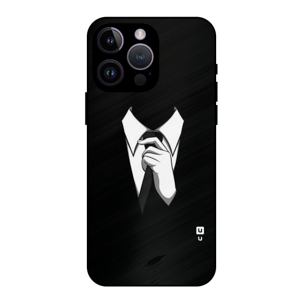 Faceless Gentleman Metal Back Case for iPhone 14 Pro Max