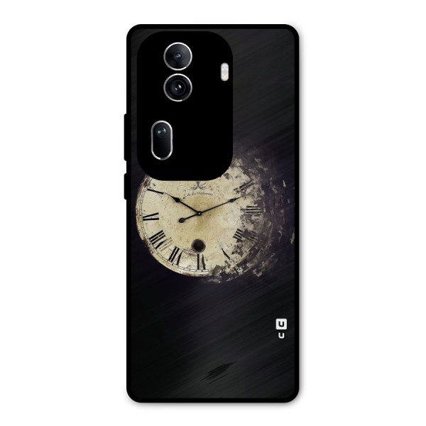 Fading Clock Metal Back Case for Oppo Reno11 Pro 5G