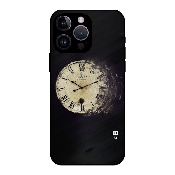 Fading Clock Metal Back Case for iPhone 14 Pro Max