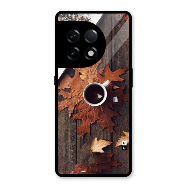 Fall Leaf Coffee Glass Back Case for OnePlus 11R