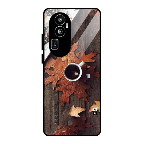 Fall Leaf Coffee Glass Back Case for Oppo Reno10 Pro Plus