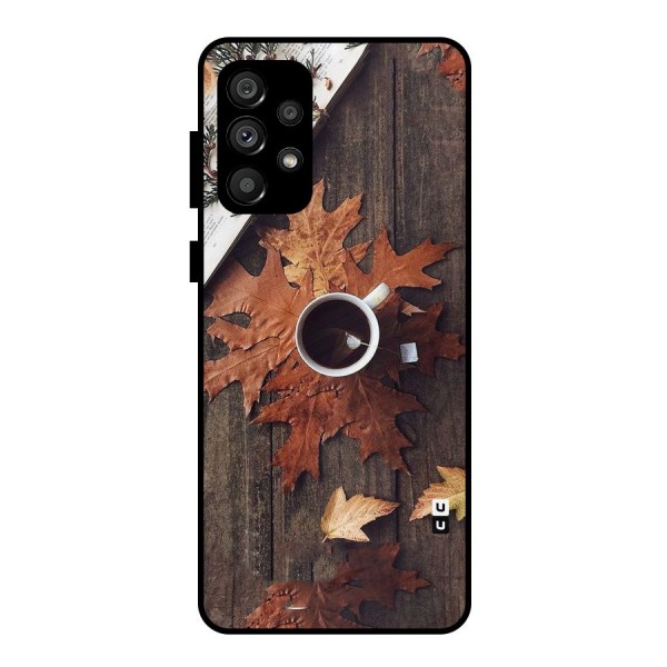 Fall Leaf Coffee Metal Back Case for Galaxy A73 5G