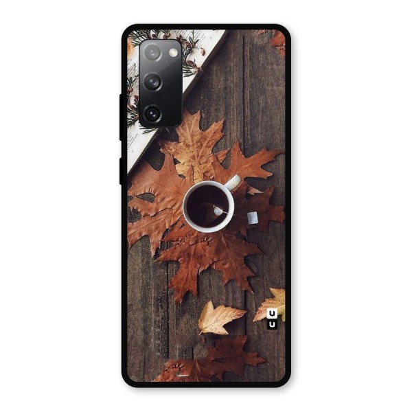 Fall Leaf Coffee Metal Back Case for Galaxy S20 FE
