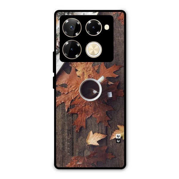 Fall Leaf Coffee Metal Back Case for Infinix Note 40 Pro