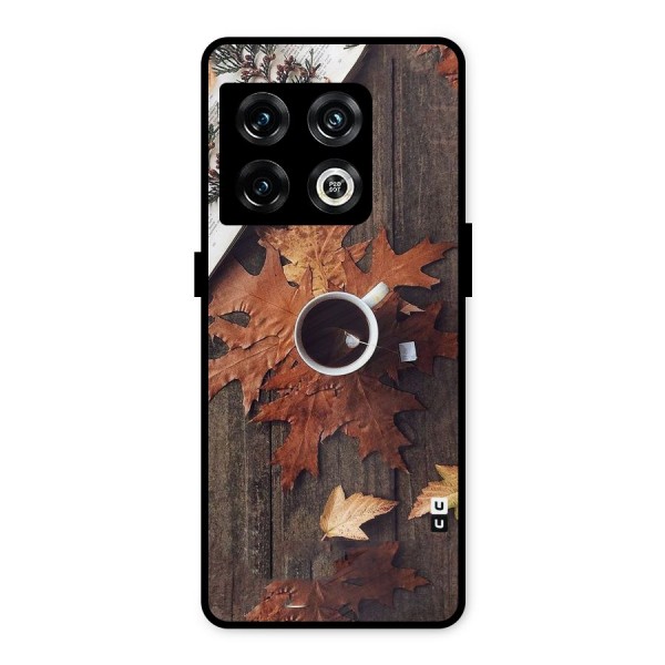 Fall Leaf Coffee Metal Back Case for OnePlus 10 Pro 5G