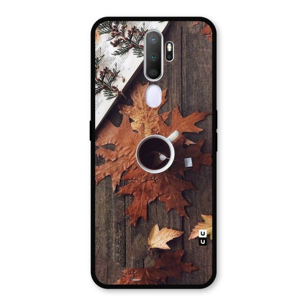 Fall Leaf Coffee Metal Back Case for Oppo A9 (2020)