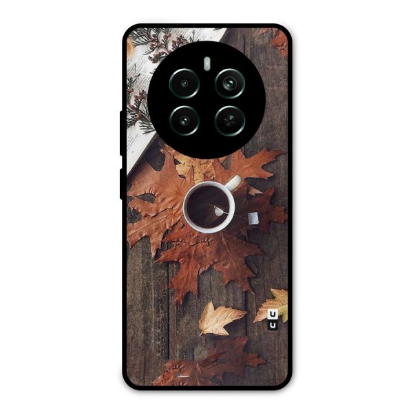 Fall Leaf Coffee Metal Back Case for Realme 12 Plus