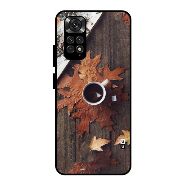 Fall Leaf Coffee Metal Back Case for Redmi Note 11 Pro