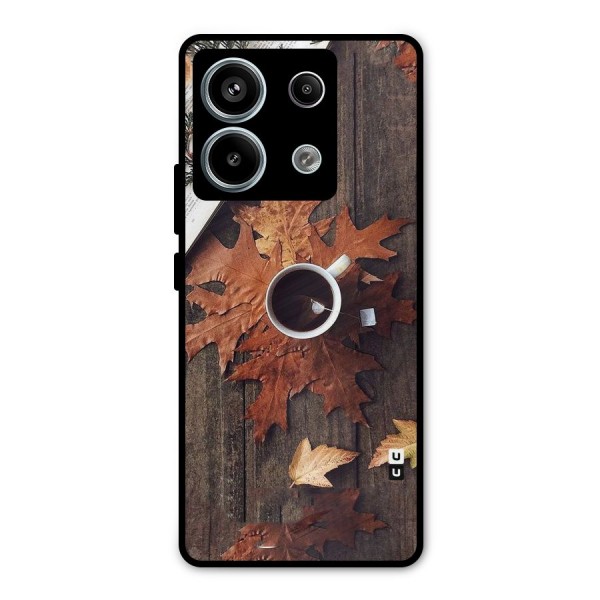 Fall Leaf Coffee Metal Back Case for Redmi Note 13 Pro 5G