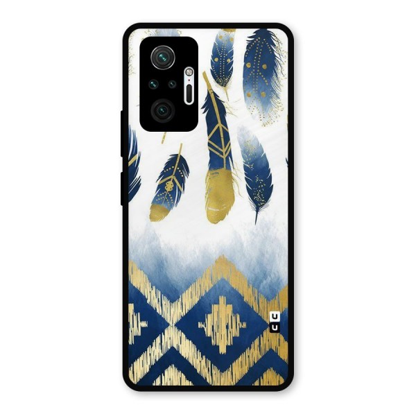 Feathers Beauty Metal Back Case for Redmi Note 10 Pro