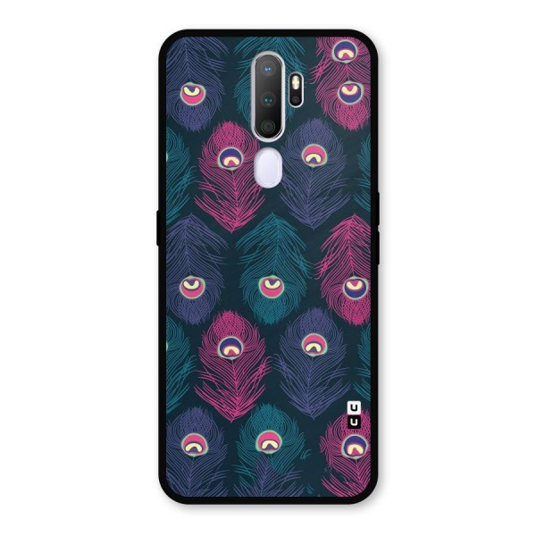 Feathers Patterns Metal Back Case for Oppo A9 (2020)