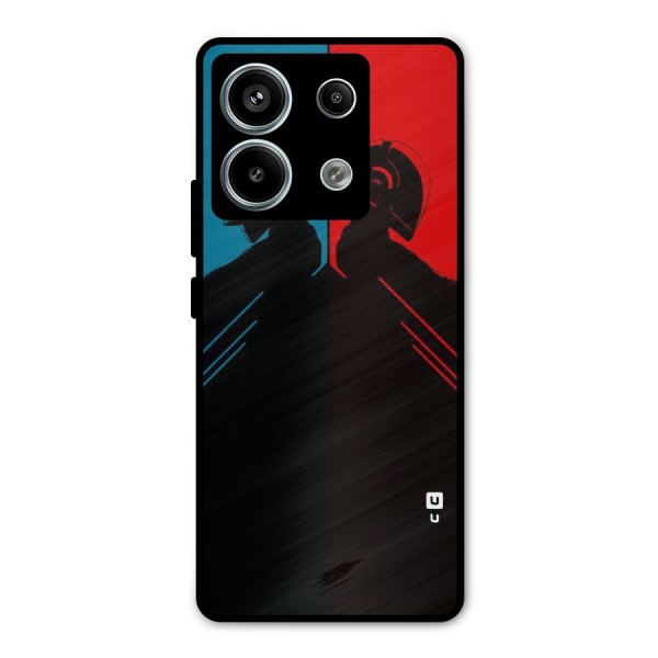 Fight Colours Metal Back Case for Redmi Note 13 Pro 5G