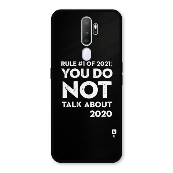 First Rule of 2021 Metal Back Case for Oppo A9 (2020)