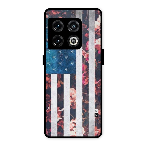 Flag Stripes Metal Back Case for OnePlus 10 Pro 5G