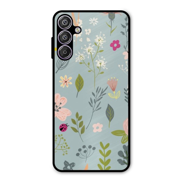 Flawless Flowers Metal Back Case for Galaxy M15