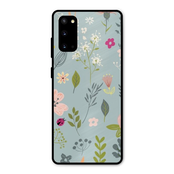 Flawless Flowers Metal Back Case for Galaxy S20