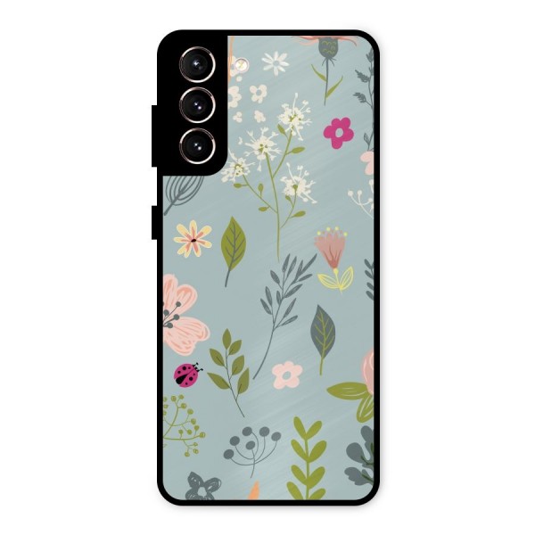 Flawless Flowers Metal Back Case for Galaxy S21 5G