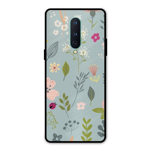Flawless Flowers Metal Back Case for OnePlus 8