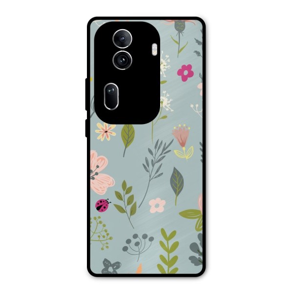 Flawless Flowers Metal Back Case for Oppo Reno11 Pro 5G