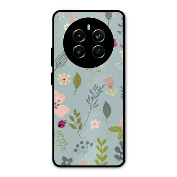 Flawless Flowers Metal Back Case for Realme 12 Plus