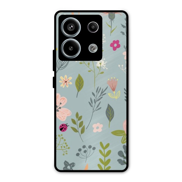Flawless Flowers Metal Back Case for Redmi Note 13 Pro 5G