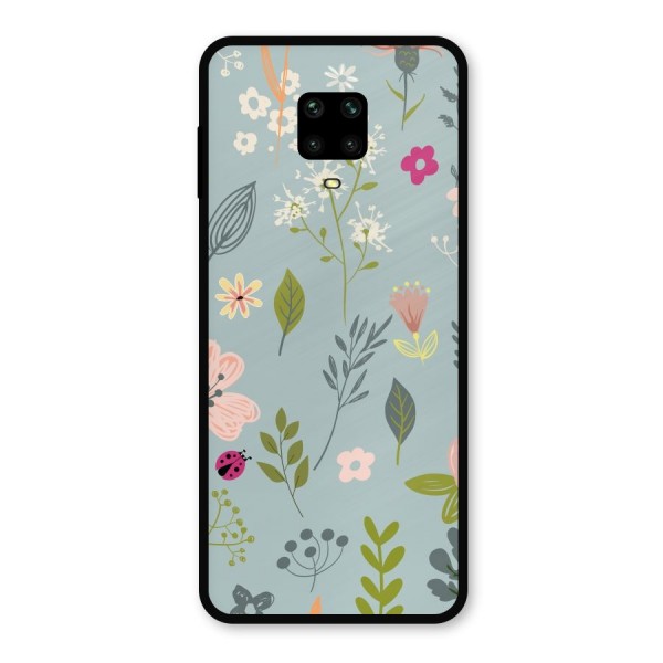Flawless Flowers Metal Back Case for Redmi Note 9 Pro